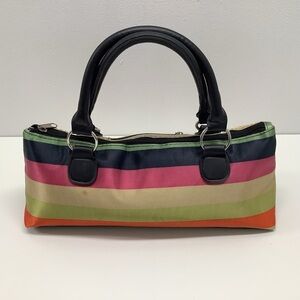 Primeware Wine Clutch Bag with Wine Opener Multicolored Stripes (Preowned)